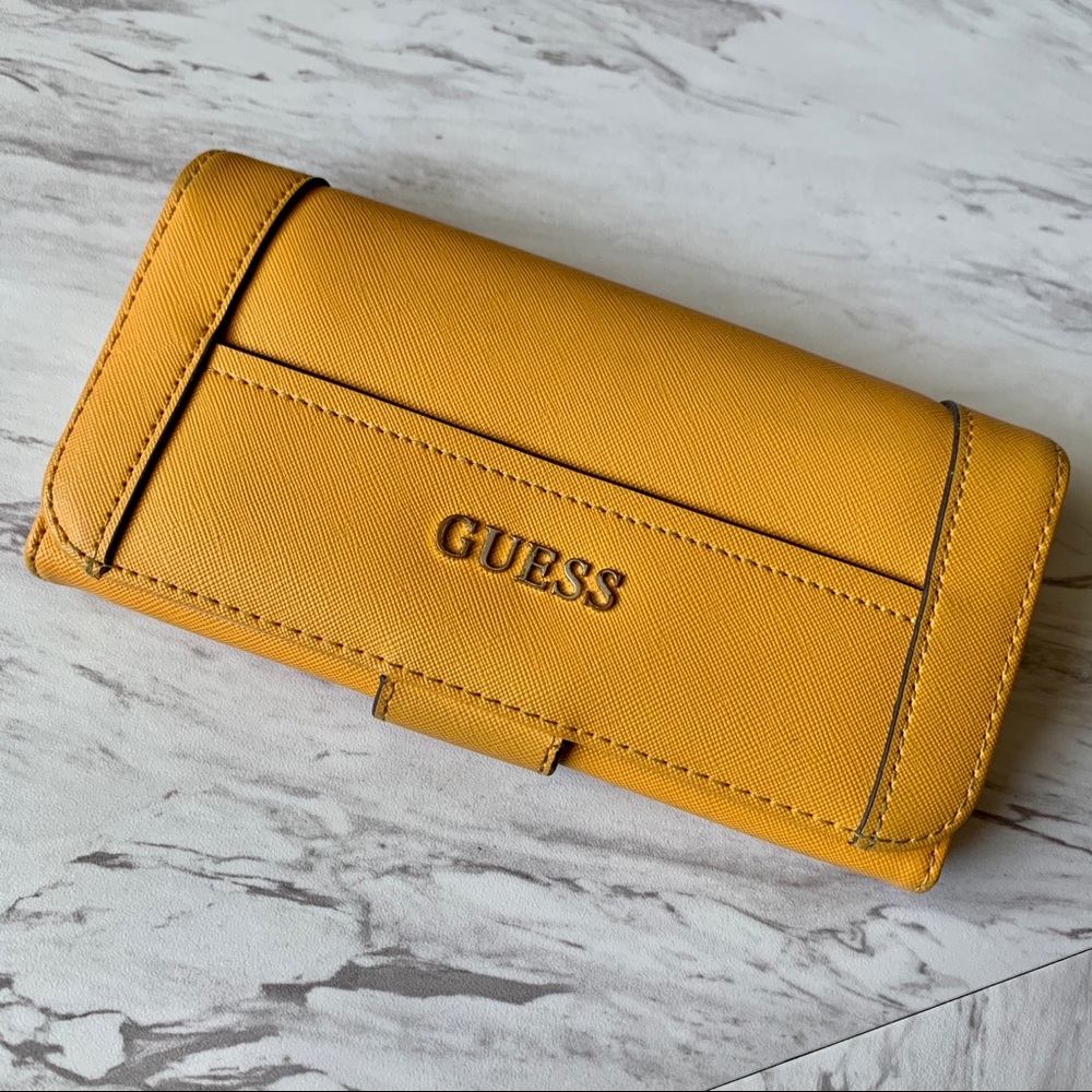 Yellow GUESS wallet